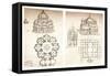 Two drawings of churches, c1472-c1519 (1883)-Leonardo Da Vinci-Framed Stretched Canvas