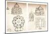 Two drawings of churches, c1472-c1519 (1883)-Leonardo Da Vinci-Mounted Giclee Print