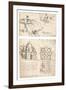 Two drawings of churches, c1472-c1519 (1883)-Leonardo Da Vinci-Framed Giclee Print