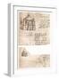 Two drawings of churches, c1472-c1519 (1883)-Leonardo Da Vinci-Framed Giclee Print