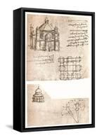 Two drawings of churches, c1472-c1519 (1883)-Leonardo Da Vinci-Framed Stretched Canvas