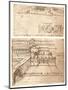 Two drawings of plans for towns, c1472-c1519 (1883)-Leonardo Da Vinci-Mounted Giclee Print