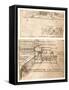 Two drawings of plans for towns, c1472-c1519 (1883)-Leonardo Da Vinci-Framed Stretched Canvas