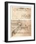 Two drawings of plans for towns, c1472-c1519 (1883)-Leonardo Da Vinci-Framed Giclee Print