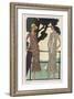 Two Dress Designs by Molyneux Both with Gored Flaring Skirts Belts and Matching Sac Jackets-Leon Benigni-Framed Art Print