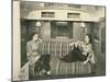 Two Dressed-Up Women in Trailer-null-Mounted Art Print