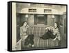 Two Dressed-Up Women in Trailer-null-Framed Stretched Canvas