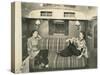 Two Dressed-Up Women in Trailer-null-Stretched Canvas