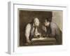 Two Drinkers, C.1857-69-Honore Daumier-Framed Giclee Print