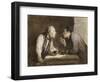 Two Drinkers, circa 1857-69-Honore Daumier-Framed Giclee Print