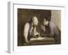 Two Drinkers, circa 1857-69-Honore Daumier-Framed Giclee Print