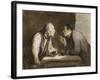 Two Drinkers, circa 1857-69-Honore Daumier-Framed Giclee Print