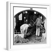 Two Drivers in the Cab of the Saint Bartholomew-null-Framed Photographic Print