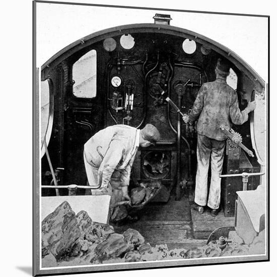 Two Drivers in the Cab of the Saint Bartholomew-null-Mounted Photographic Print