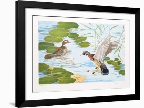 Two Ducks-Brown-Framed Collectable Print