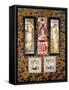 Two E. Smith Tiles with a Medieval Maiden, 20th Century-Joseph Werner-Framed Stretched Canvas