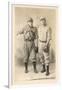 Two Early Baseball Players-null-Framed Art Print