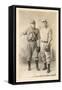 Two Early Baseball Players-null-Framed Stretched Canvas