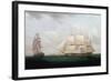 Two East Indiamen Off a Coast, Thomas Whitcombe, C1850-Thomas Whitcombe-Framed Giclee Print