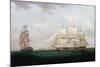 Two East Indiamen Off a Coast, Thomas Whitcombe, C1850-Thomas Whitcombe-Mounted Giclee Print