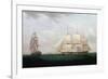 Two East Indiamen Off a Coast, Thomas Whitcombe, C1850-Thomas Whitcombe-Framed Giclee Print