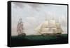 Two East Indiamen Off a Coast, Thomas Whitcombe, C1850-Thomas Whitcombe-Framed Stretched Canvas