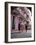 Two Eastern Airlines Stewardesses Talking to Native Girl on Street-null-Framed Photographic Print