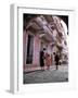 Two Eastern Airlines Stewardesses Talking to Native Girl on Street-null-Framed Photographic Print