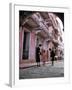 Two Eastern Airlines Stewardesses Talking to Native Girl on Street-null-Framed Photographic Print