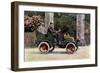 Two Edwardian Gentlemen Sitting in a Motor Car, 1902-1903-John & Son Swan-Framed Giclee Print