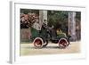 Two Edwardian Gentlemen Sitting in a Motor Car, 1902-1903-John & Son Swan-Framed Giclee Print