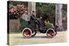 Two Edwardian Gentlemen Sitting in a Motor Car, 1902-1903-John & Son Swan-Stretched Canvas