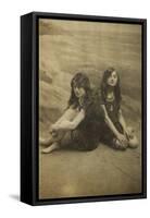 Two Edwardian Girls-null-Framed Stretched Canvas
