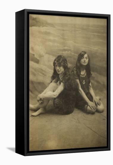 Two Edwardian Girls-null-Framed Stretched Canvas