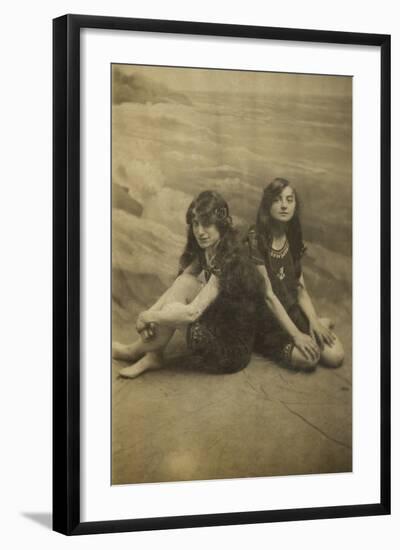 Two Edwardian Girls-null-Framed Photographic Print