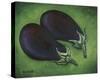 Two Eggplants-Will Rafuse-Stretched Canvas