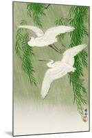 Two Egrets and Willow Tree-Koson Ohara-Mounted Giclee Print