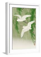 Two Egrets and Willow Tree-Koson Ohara-Framed Giclee Print