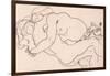 Two Embracing Female Nudes, 1918-Egon Schiele-Framed Giclee Print