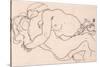 Two Embracing Female Nudes, 1918-Egon Schiele-Stretched Canvas