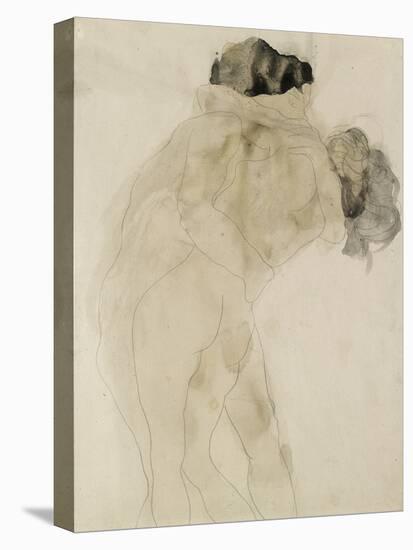 Two Embracing Figures-Auguste Rodin-Stretched Canvas