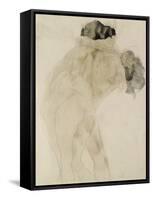 Two Embracing Figures-Auguste Rodin-Framed Stretched Canvas