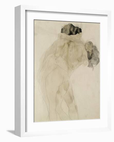 Two Embracing Figures-Auguste Rodin-Framed Giclee Print