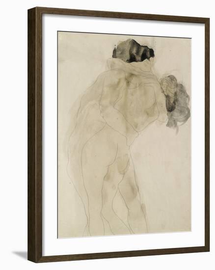 Two Embracing Figures-Auguste Rodin-Framed Giclee Print