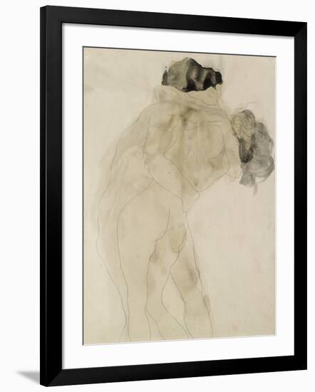 Two Embracing Figures-Auguste Rodin-Framed Giclee Print