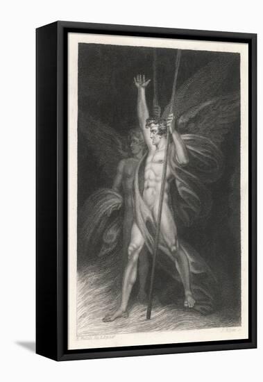 Two Eminent Devils, Satan and Beelzebub as They are Described by Milton in Paradise Lost-J. Rogers-Framed Stretched Canvas