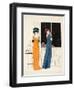 Two Empire Line Dresses from 'Les Robes De Paul Poiret' Pub. 1908 (Pochoir Print)-Paul Iribe-Framed Giclee Print