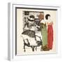 Two Empire Line Dresses from 'Les Robes De Paul Poiret' Pub. 1908 (Pochoir Print)-Paul Iribe-Framed Giclee Print