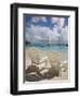 Two Empty Beach Chairs on Sandy Beach on the Island of Jost Van Dyck in the British Virgin Islands-Donald Nausbaum-Framed Photographic Print