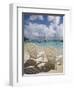 Two Empty Beach Chairs on Sandy Beach on the Island of Jost Van Dyck in the British Virgin Islands-Donald Nausbaum-Framed Photographic Print